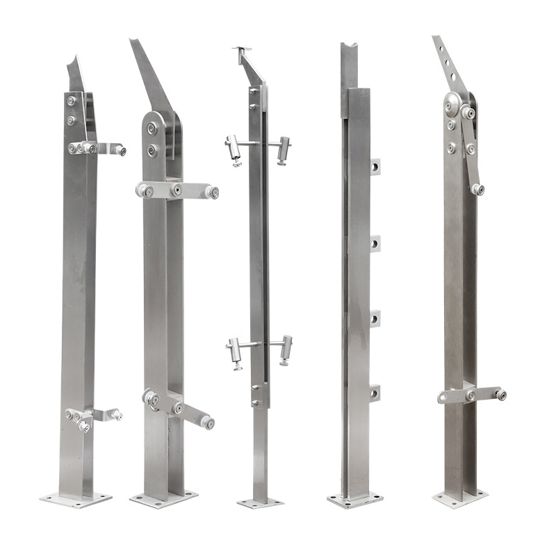 Custom Corridor/Balcony Glass Railing Safety Residential Stairs Handrail Balsustrade Post for Stair Parts