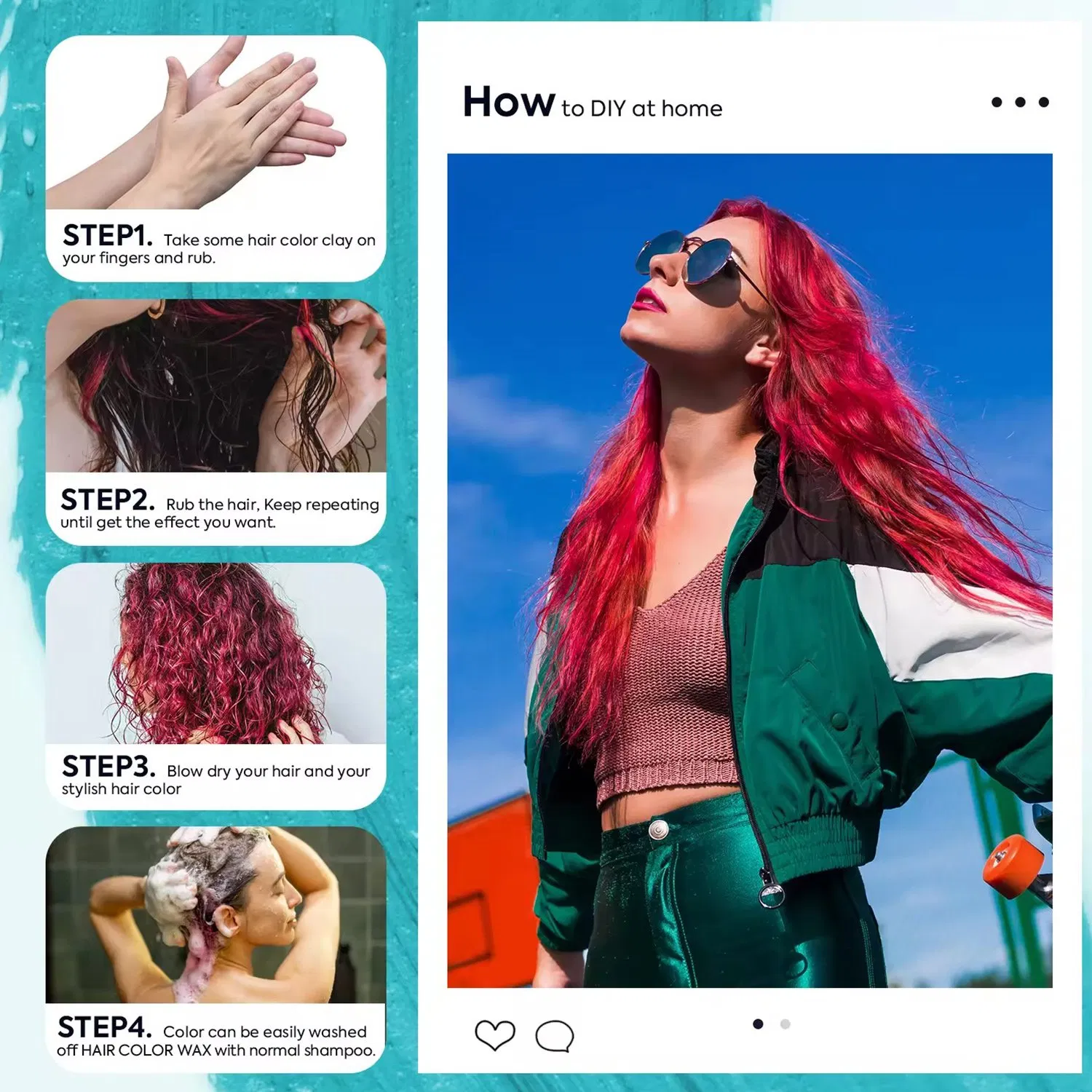9 Color Temporary Hair Dye Wax