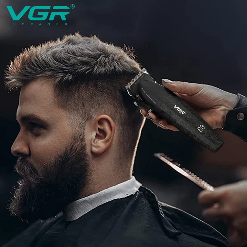 Vgr V-640 Dlc Blade 9000rpm Barber Combo Rechargeable Professional Hair Cipper Trimmer for Men