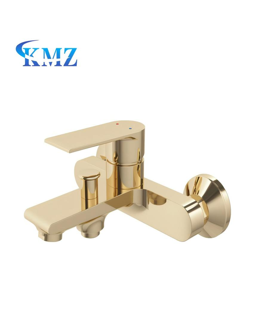 Multifunctional Chrome-Plated Brass Double-Handed Faucet Hot and Cold Bathhtub Shower Faucet for Bathroom Use