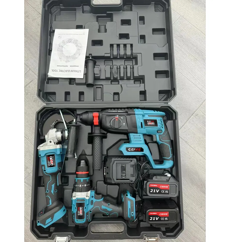 Cost-Effective Rechargeable Brushless Electric Angle Grinder Drill Screwdriver Combination Tool Set