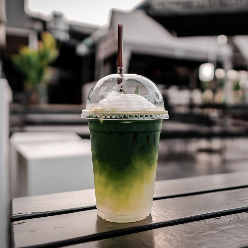 Wholesale Bubble Tea Coffee Custom Logo Restaurant Disposable Plastic Juice Cup Plastic Cup with Lid