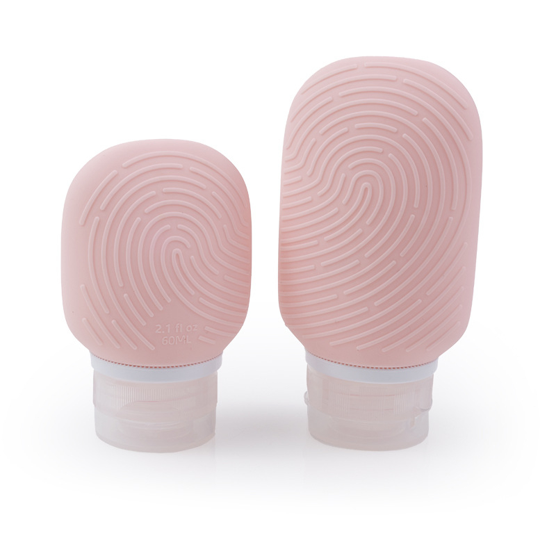 Silicone Fingerprint Refill Bottles Portable Travel and Business Trip Bottles for Lotion and Toiletries