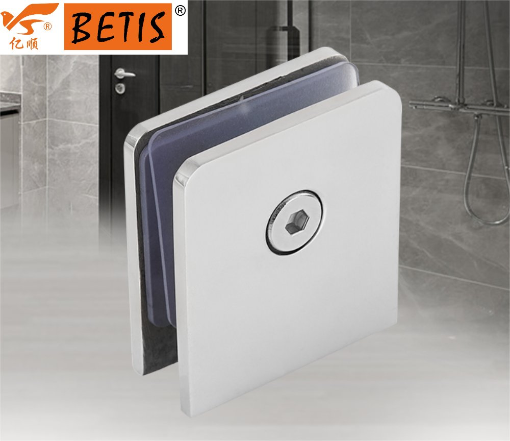 OEM Wholesale Hot Style 304-Stainless-Steel Sliding Door Set Heavy Duty Steel Pipe Rotated Fixed-Board Clamp for Shower Room