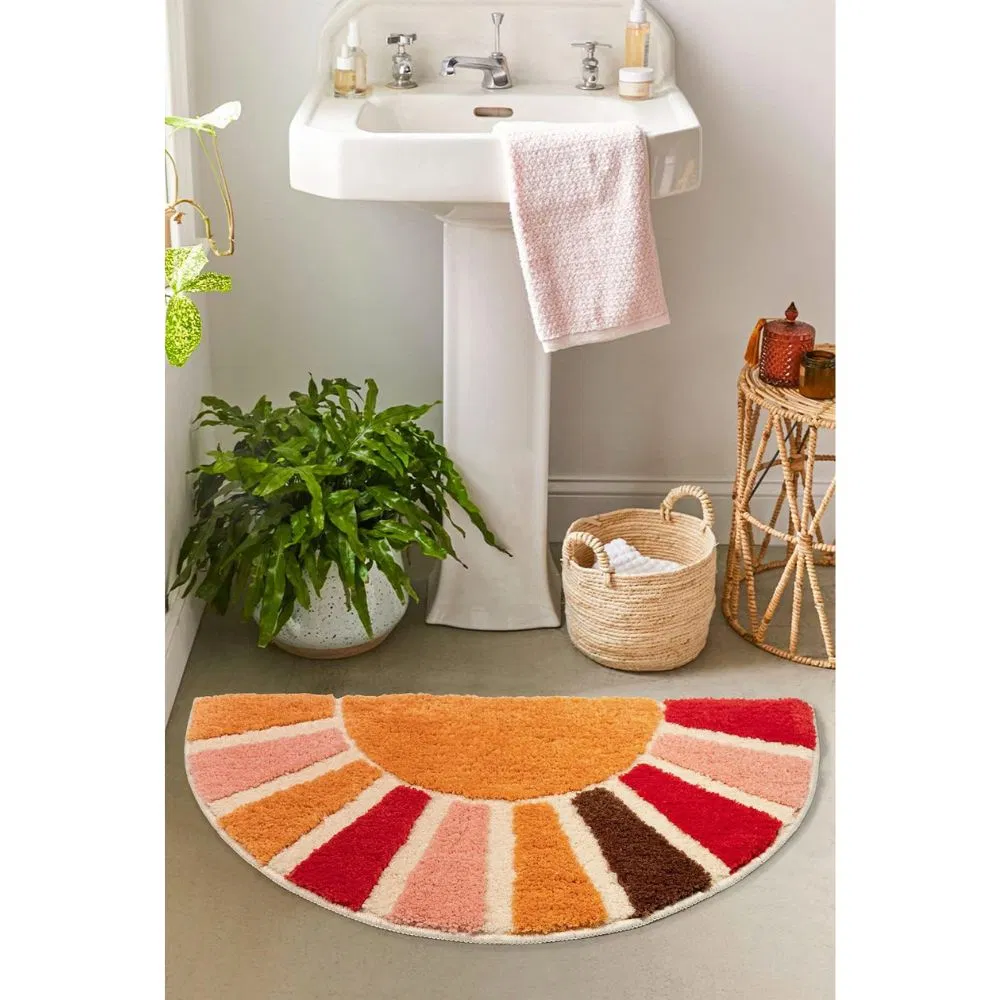Half Circle Sun Bathroom Rug Floor Door Mat Wbb27866