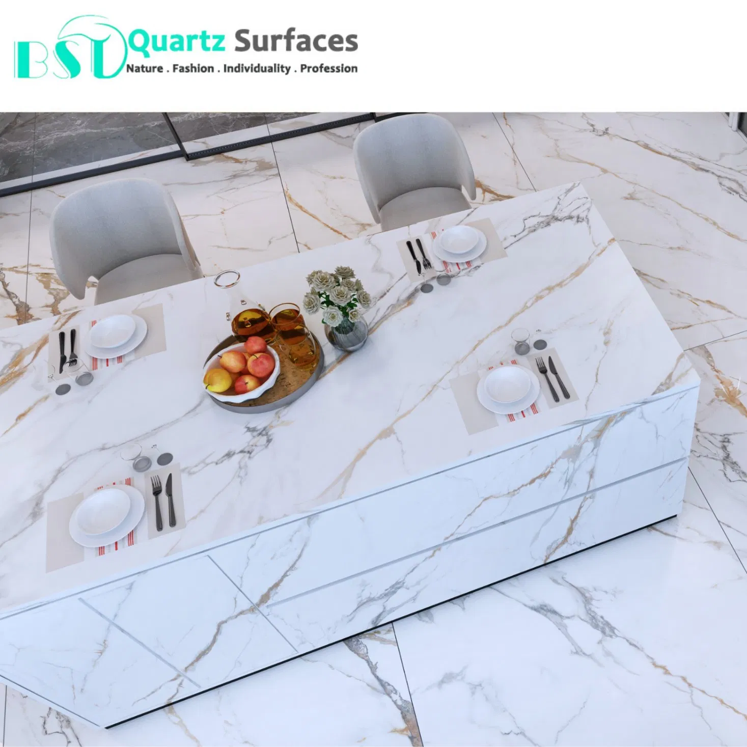 Outdoor White Matt Big Porcelain Tile Slabs