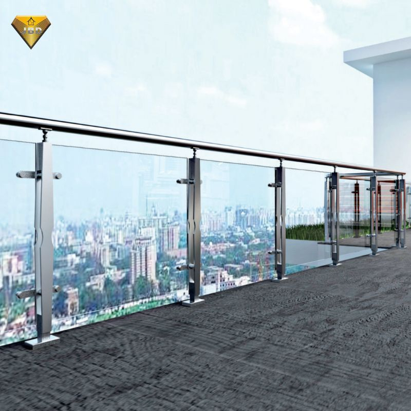 Stylish Outdoor Glass Railing for Balcony and Stairway