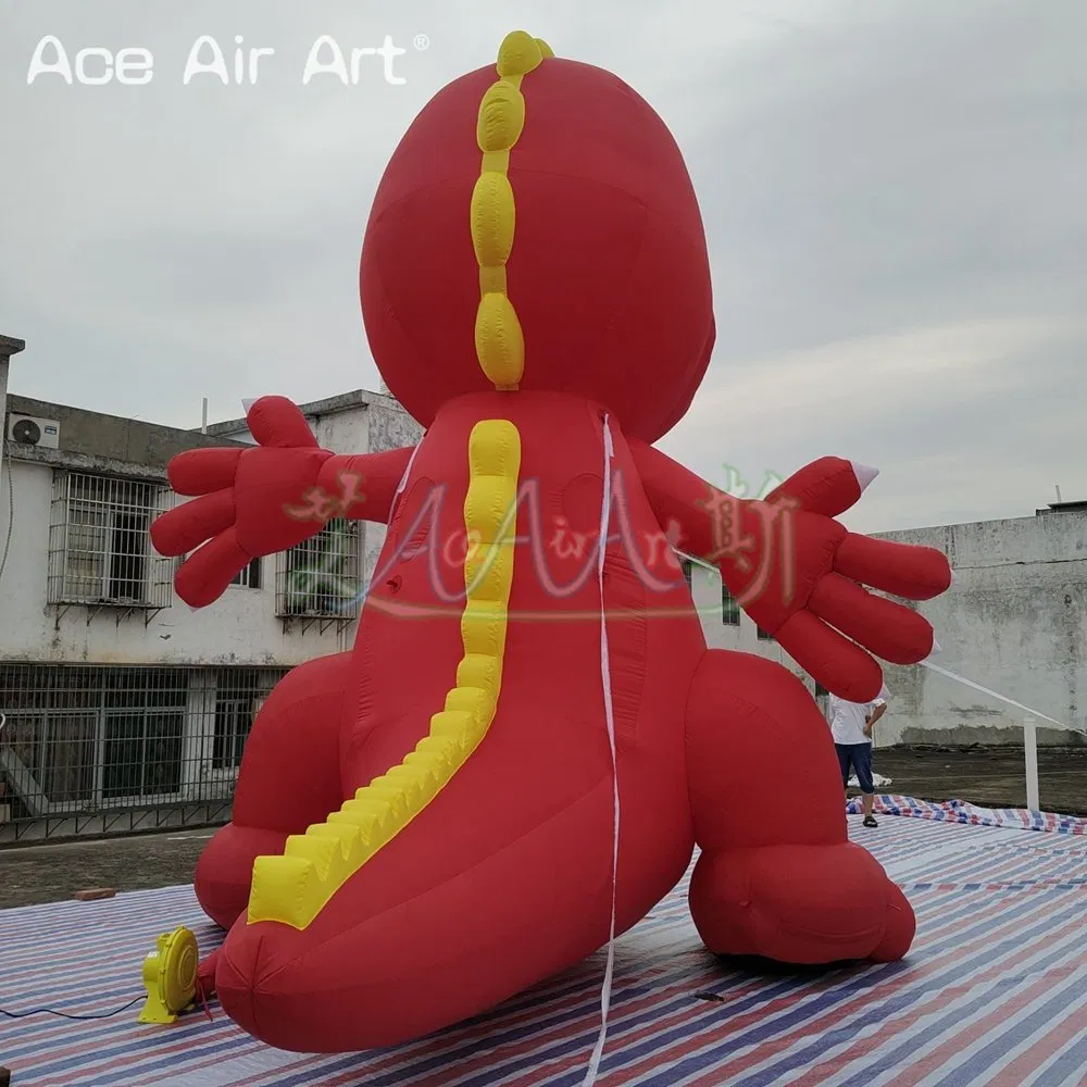 5mh Inflatable Dinosaur Cartoon Mascot Animal for Outdoor Party Event Exhibition/Advertising
