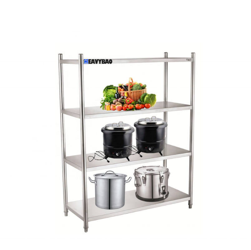 Heavybao Kitchen Pantry Storage Ideas Chrome Wire Metal Canned Goods Storage Rack