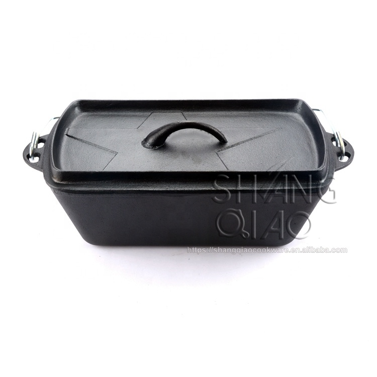 Чугунная форма для хлеба и запекания 2 в 1, 33x17 см