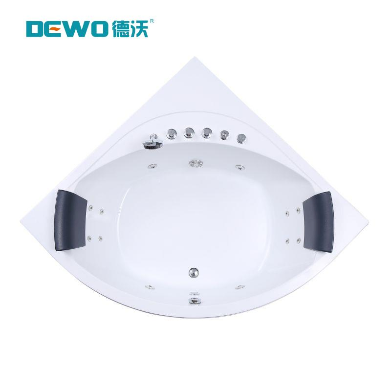 Угловая акриловая ванна для спа-массажа на 2-х человек