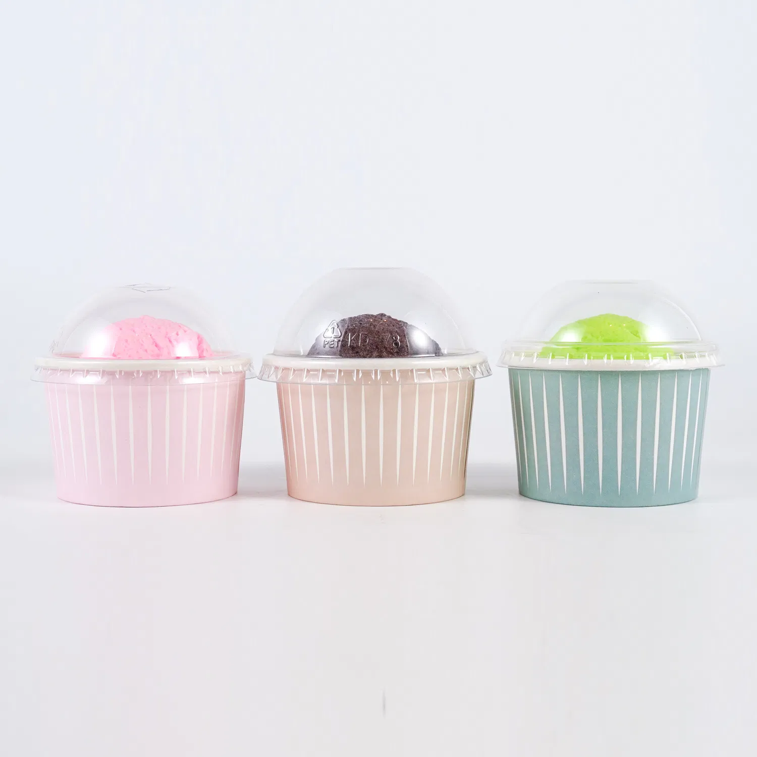 Wholesale High Quality Printing Food Grade Gelato Ice Cream Bowl Container with Dome Lid