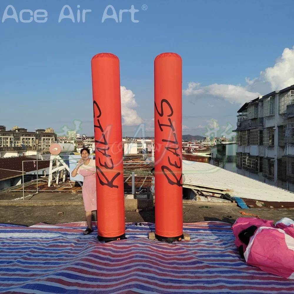 Customized 3mh Inflatable Standing Pillars Column with LED Lighting for Club Bars Decoration