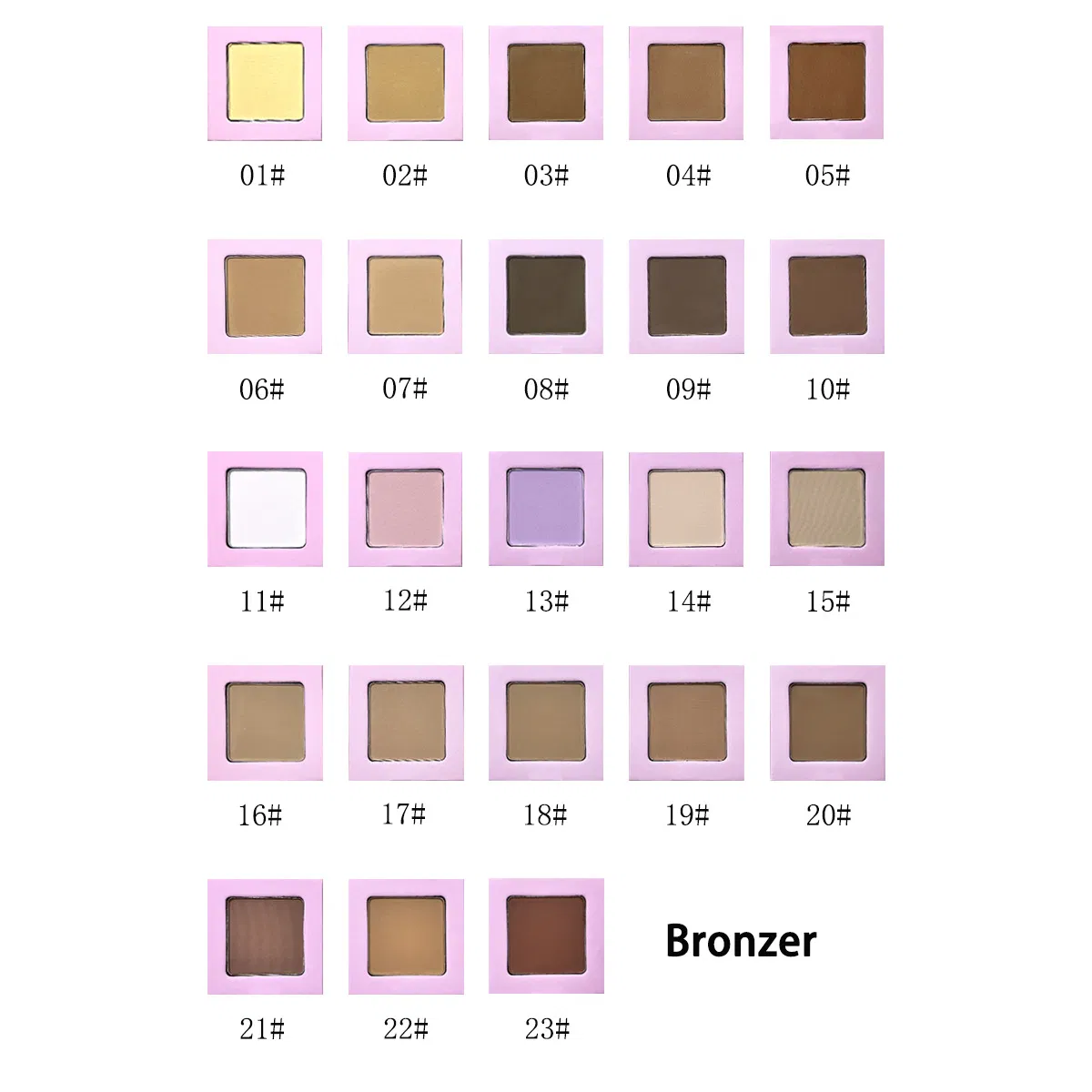 Custom Logo Full Coverage Contour Palette Waterproof Vegan Pigmented Pressed Powder Bronzer Makeup Cosmetics