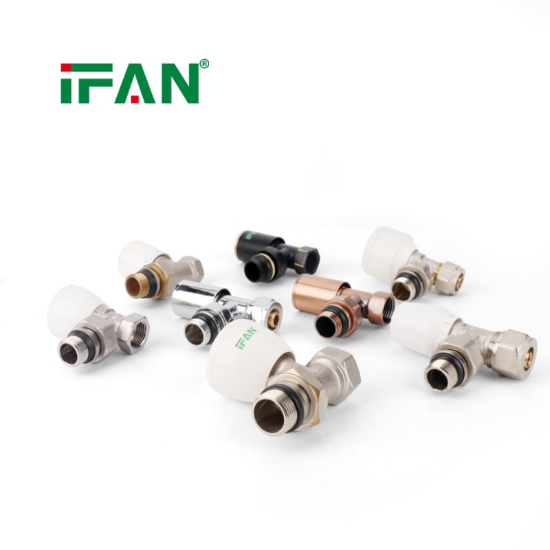 Ifan Wholesale Hot Selling Cheap Brass Radiator Valves Home Used Hot Water Control Heating Angle Radiator Valve