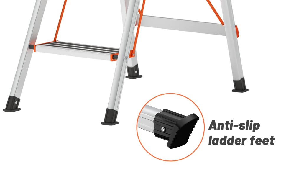 Handrail Household Ladder Folding Step Aluminum Ladder Stairs Aluminum Folding Portable Household 3 Steps Ladder