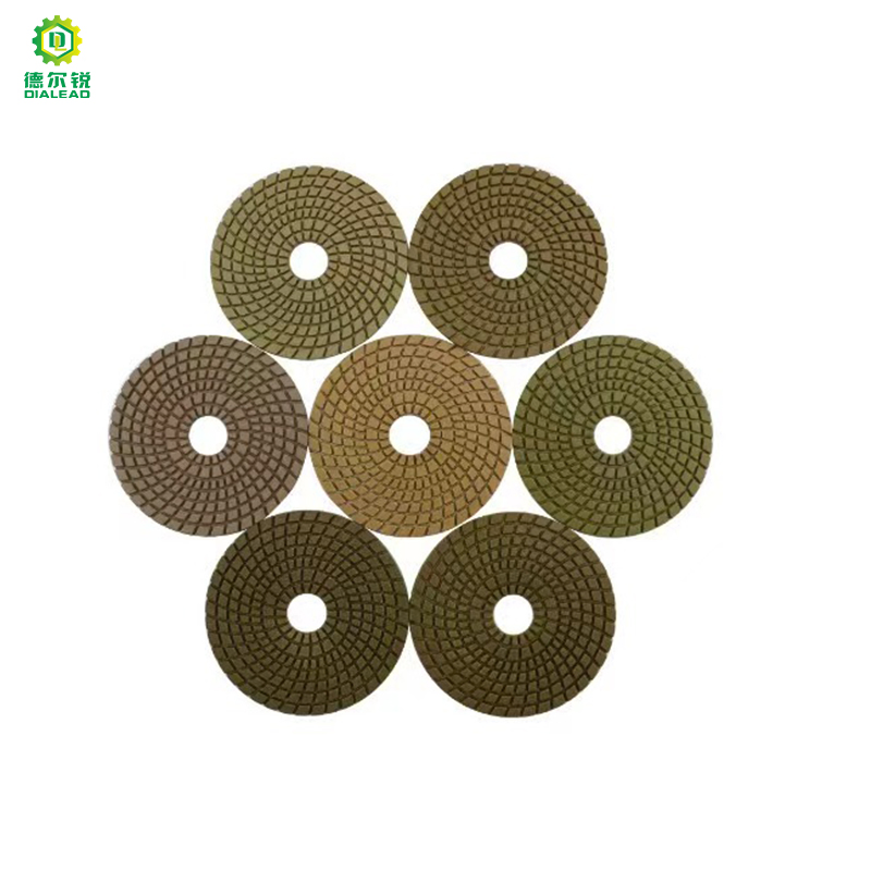 Dialead Wet or Dry Used Flexible Diamond Polishing Pads for Angle Grinder for Hard Granite
