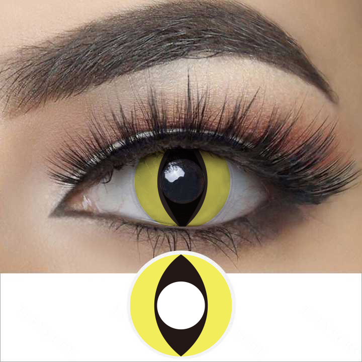 Sinister Black Tinted Contact Lenses for Halloween Costumes