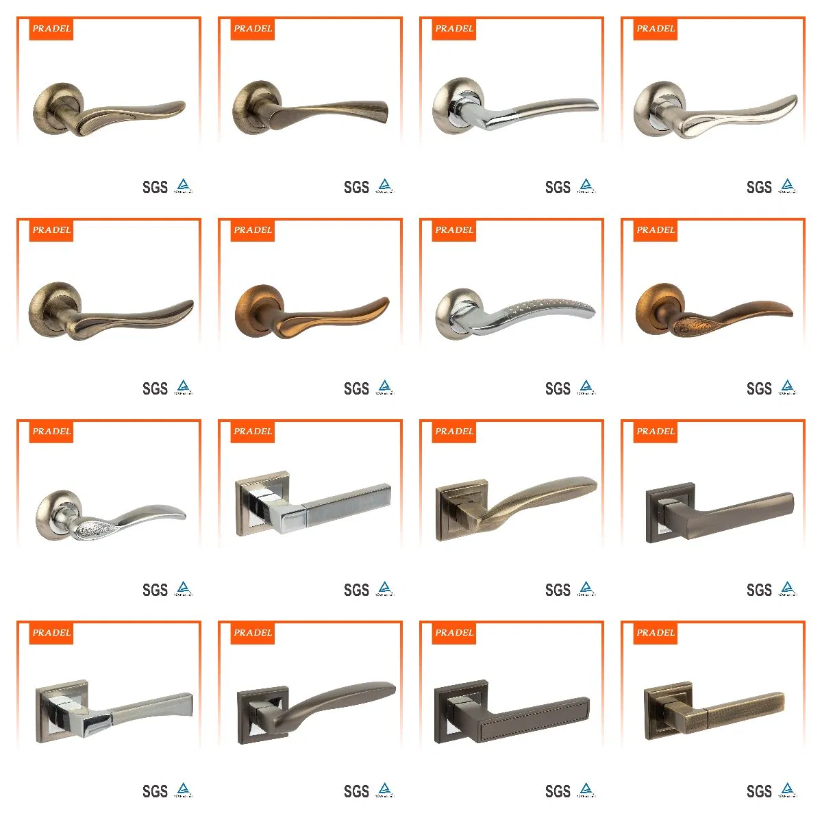 Interior Passage Door Handle Cast Sliver Round Stinless Steel Handle Glass Hardware X Tubular Lever Wooden Pull Door Handle Cerraduras Para Puerta Accessory