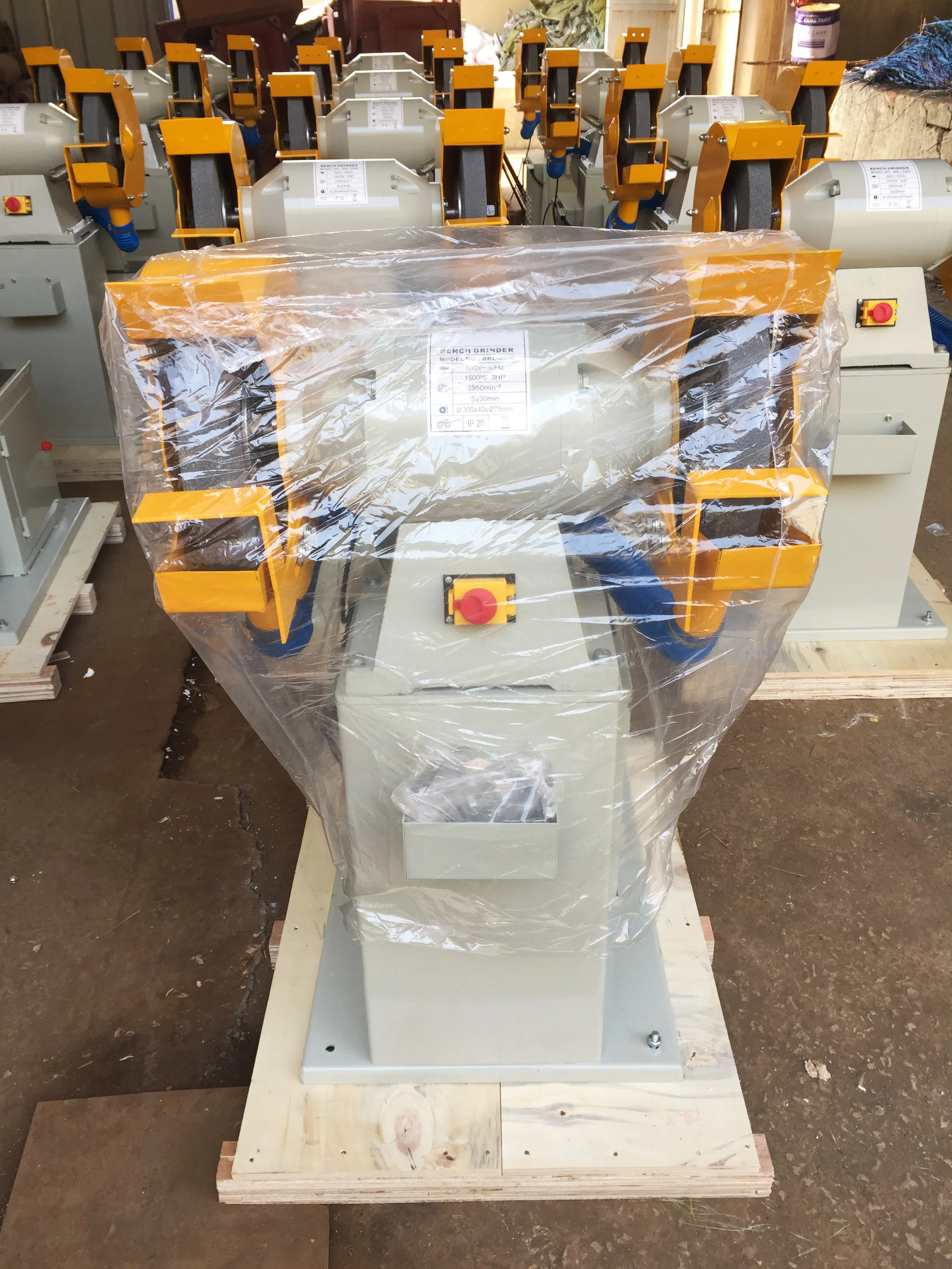 Hystrong 1500W Motor Manual Metal Sander Bench with Powerful Speed 2950rpm