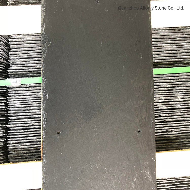 Natural Split Surface Cheap China Black Slate Roof Tiles for Villa Decoration