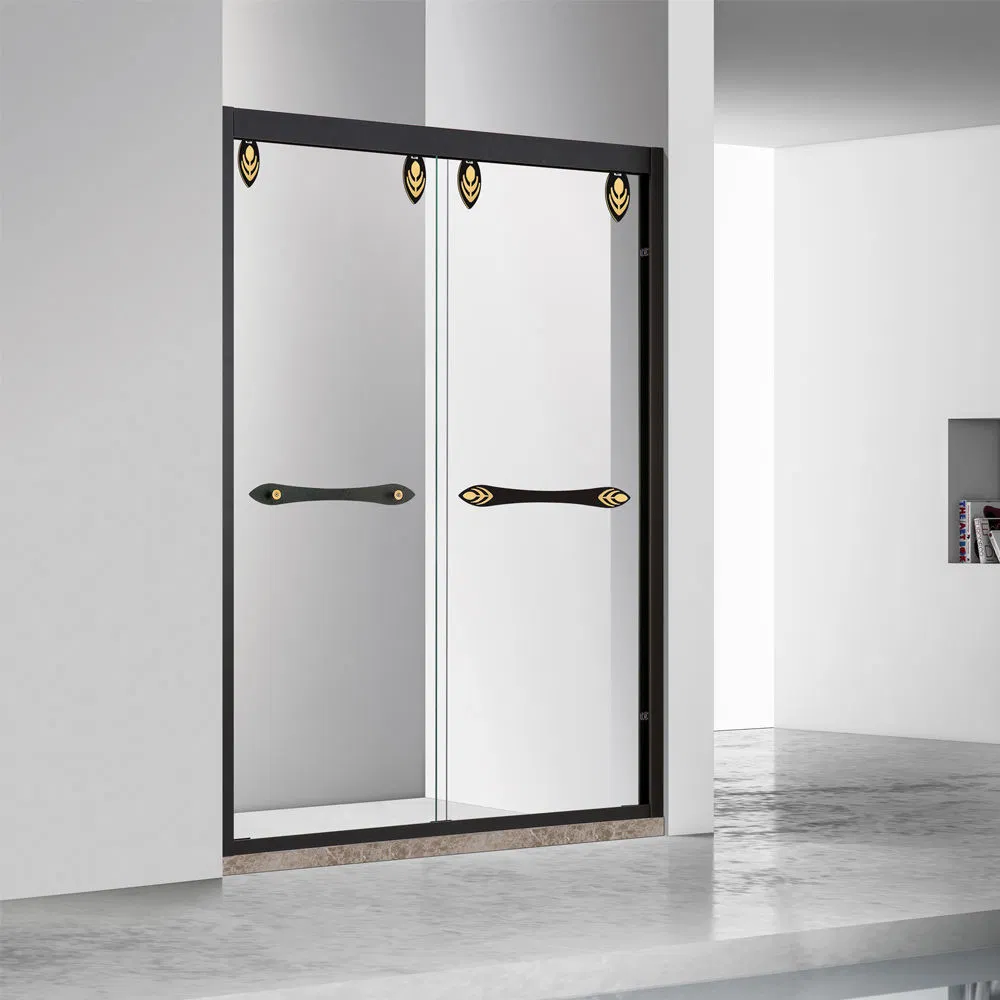 Project Hot Sale Simple Modern Matt Black Finish Stainless Steel Frame 8/10mm Tempered Glass Shower Cabin