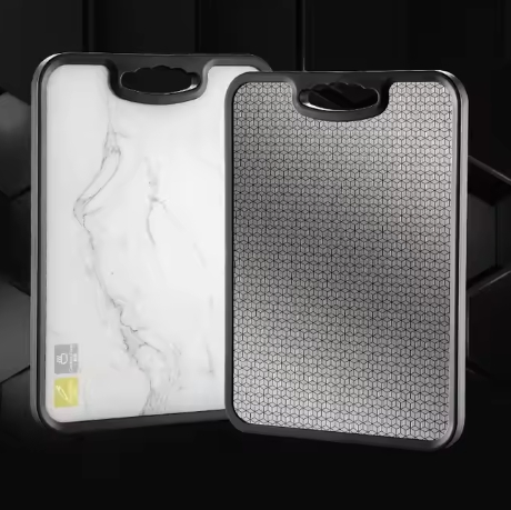 Мраморная антибактериальная разделочная доска с нержавеющей сталью