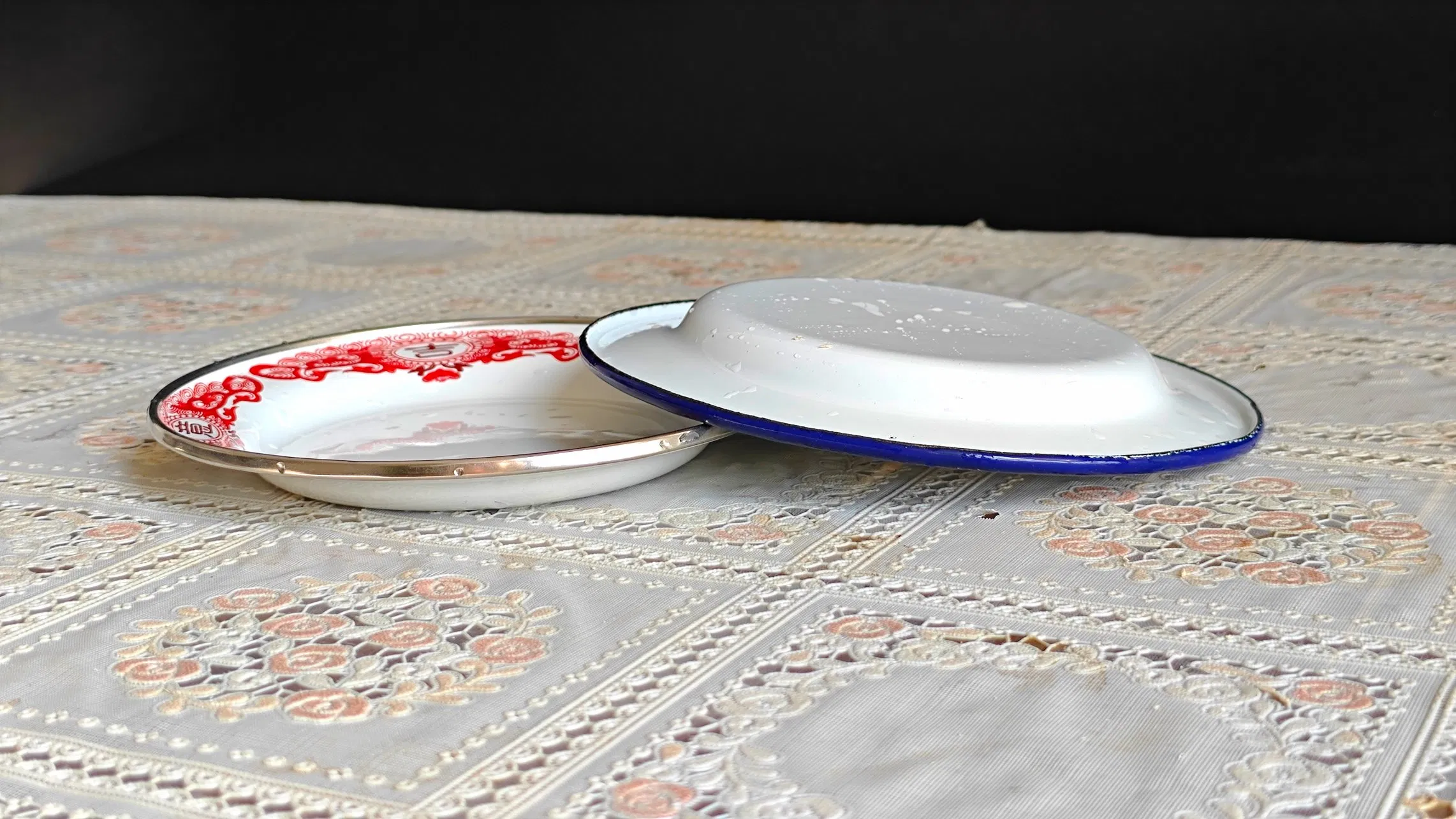 Enamel Plate/ Rice Plate/Dish Plate/Plate with SS Rim