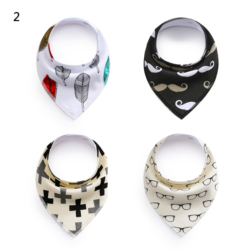 0144 Saliva Towel Baby Bib Fleece Cotton Triangle Towel Spring and Autumn