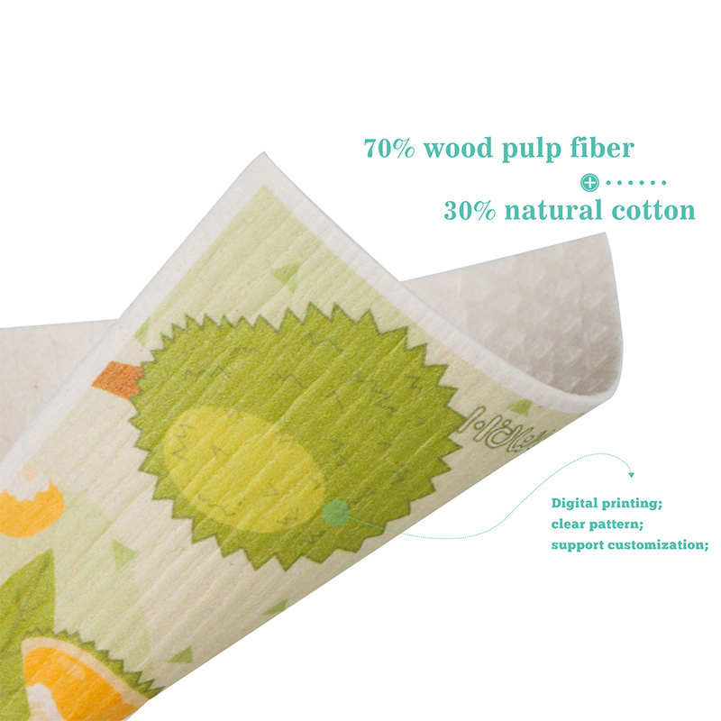 Esun Super Absorbent Printing Swedish Dishcloths for Kitchen