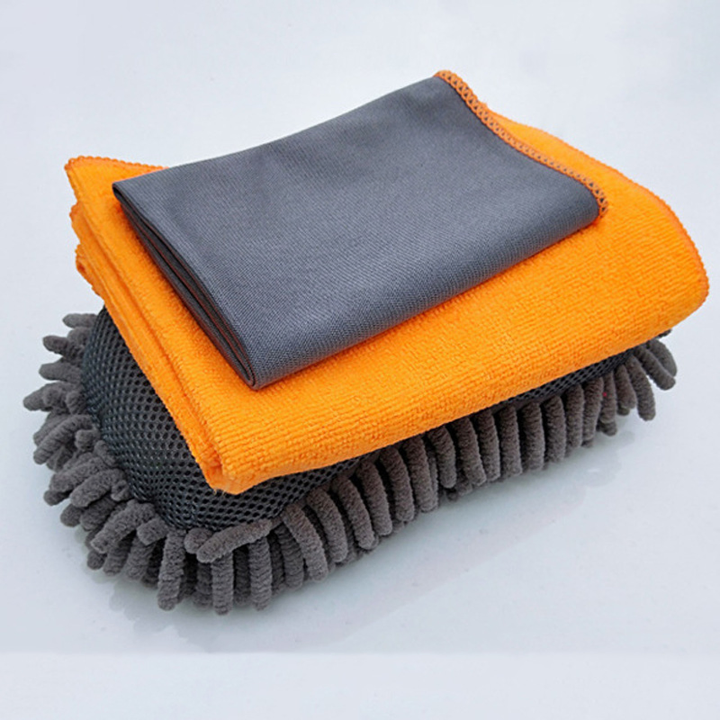 Car Cleaning Set Auto Wash Cloth Sponge Eco Friendly Microfiber Set