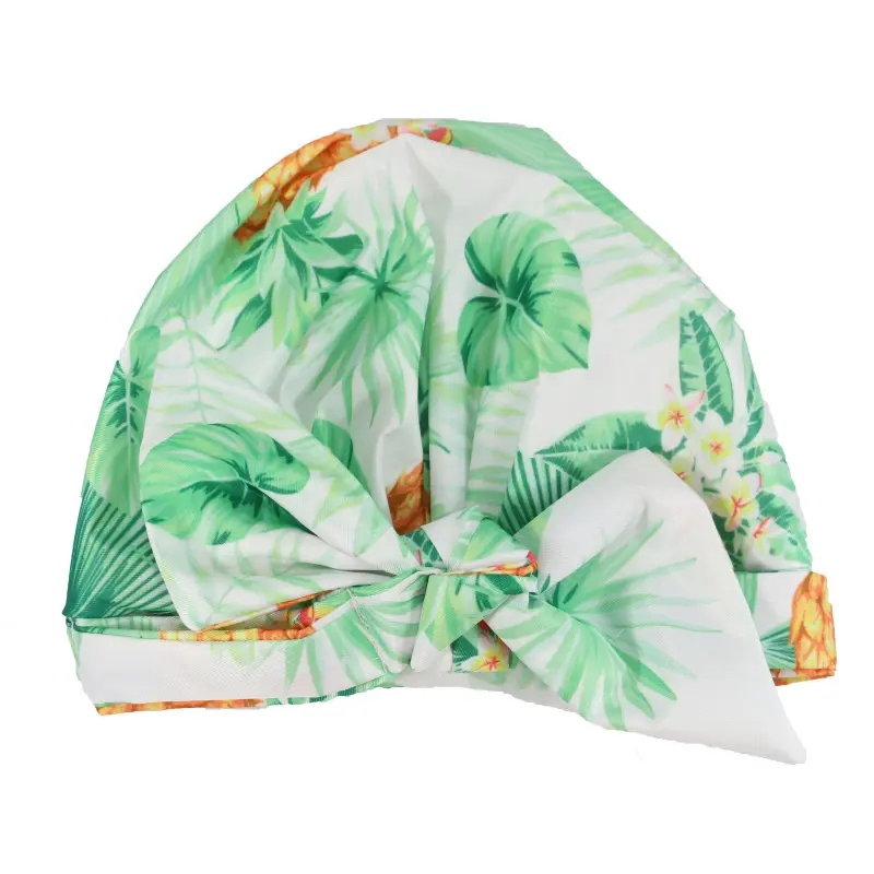 Waterproof Reusable Elastic Turban Bowknot Jumbo Silky Satin Bath Hair Shower Caps