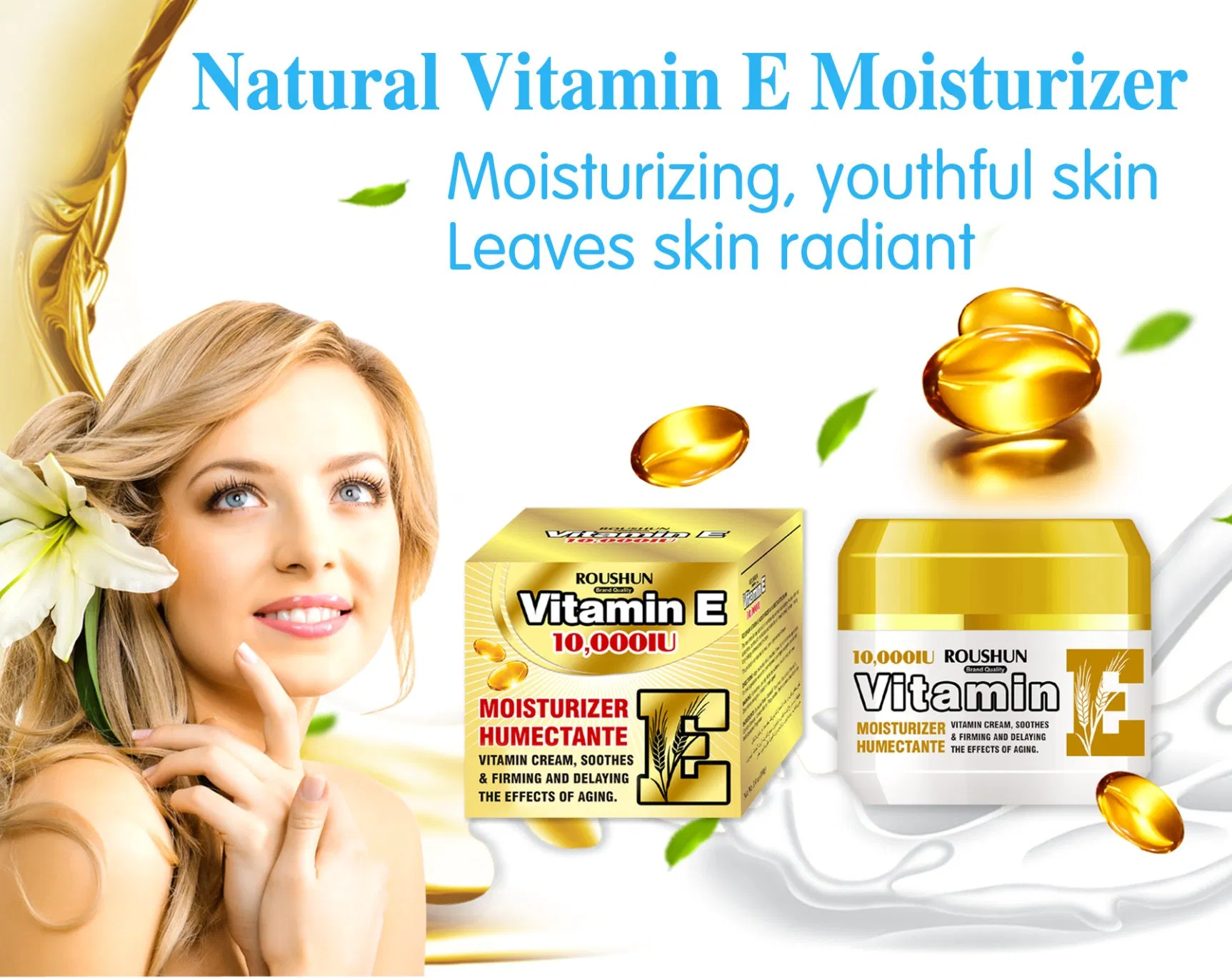 Vitamin E Cream Moisturizer Humectante Soothes & Firming 100ml
