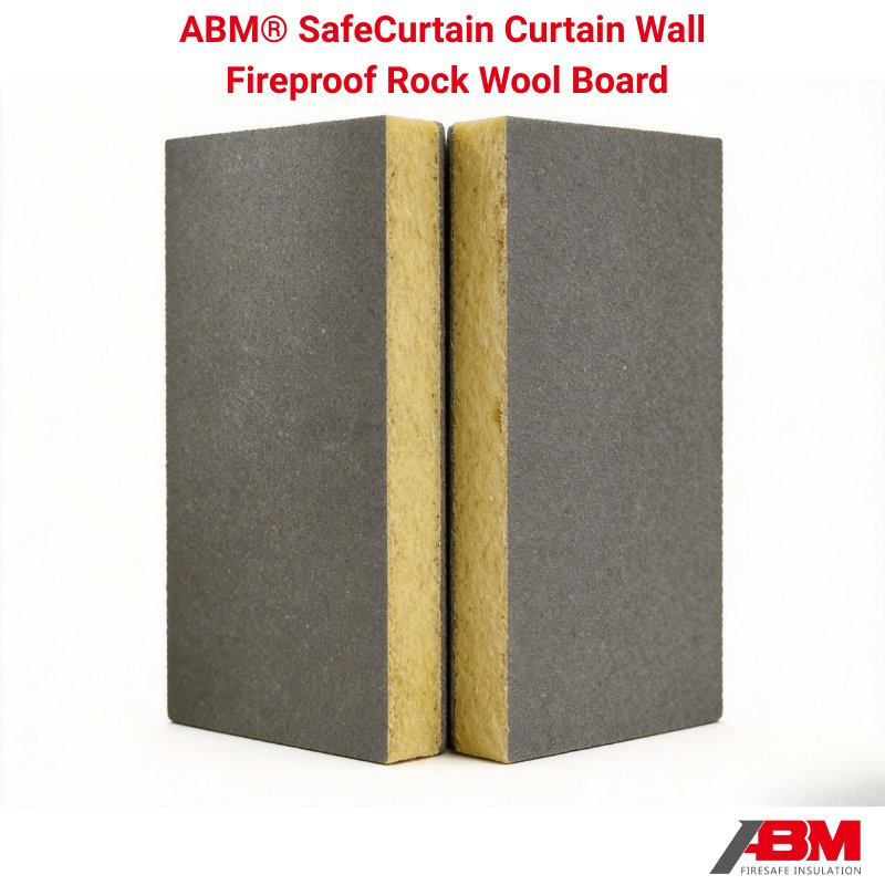 ABM® SafeCurtain Curtain Wall System Fireproof Insulation Low Density Rock Wool Board