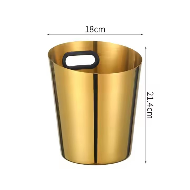 Stainless Steel Champagne Bucket with Ice Tongs – Elegant Beverage Cooler for Home and Bar