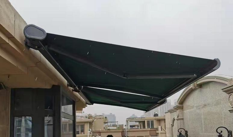 Premium Outdoor Motorized Full Cassette Awnings with LED Lighting
