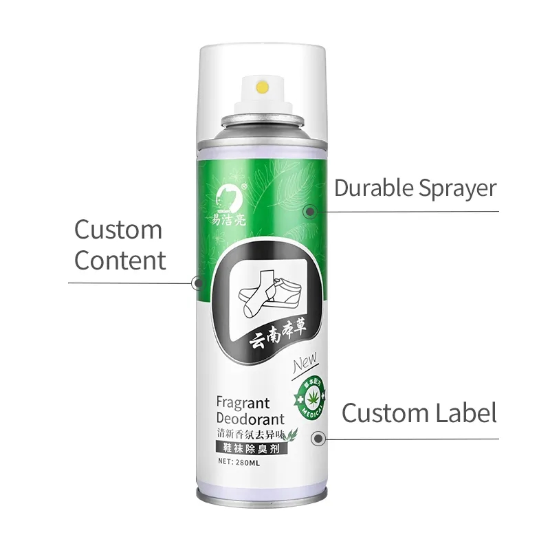 Wholesale Sneaker Shoe Deodorizer Spray Shoe and Shock Deodorant Spray for Shoes and Socks
