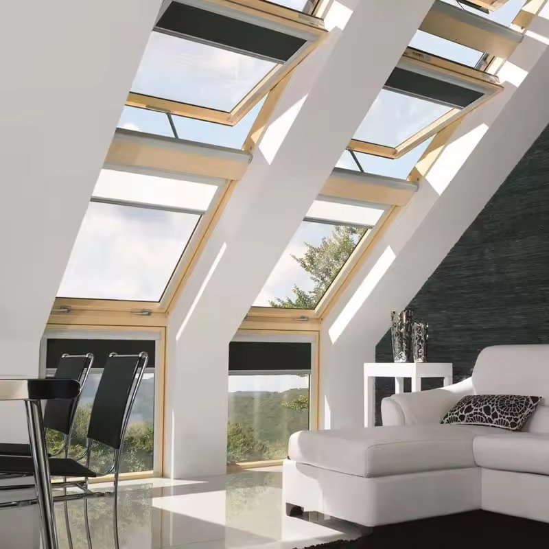 Skylight Blinds Automatic Control Motorized Skylight Roller Blind Perfect Fit Honeycomb Blinds