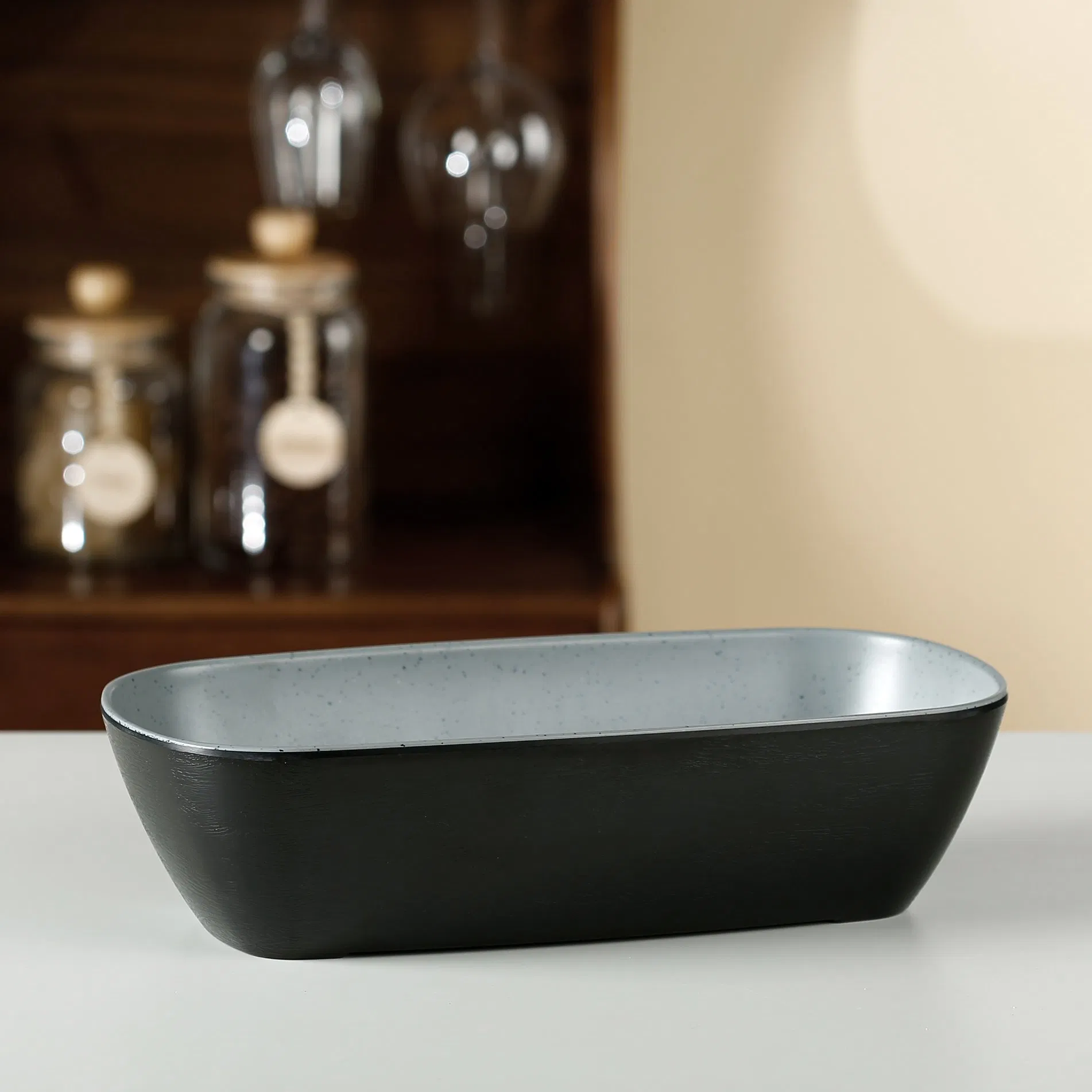 Newly Launch Melamine Durable Rectangular Colorful Serving Bowl for Restaurant Hotel Buffet Gn Size Melamine Dish