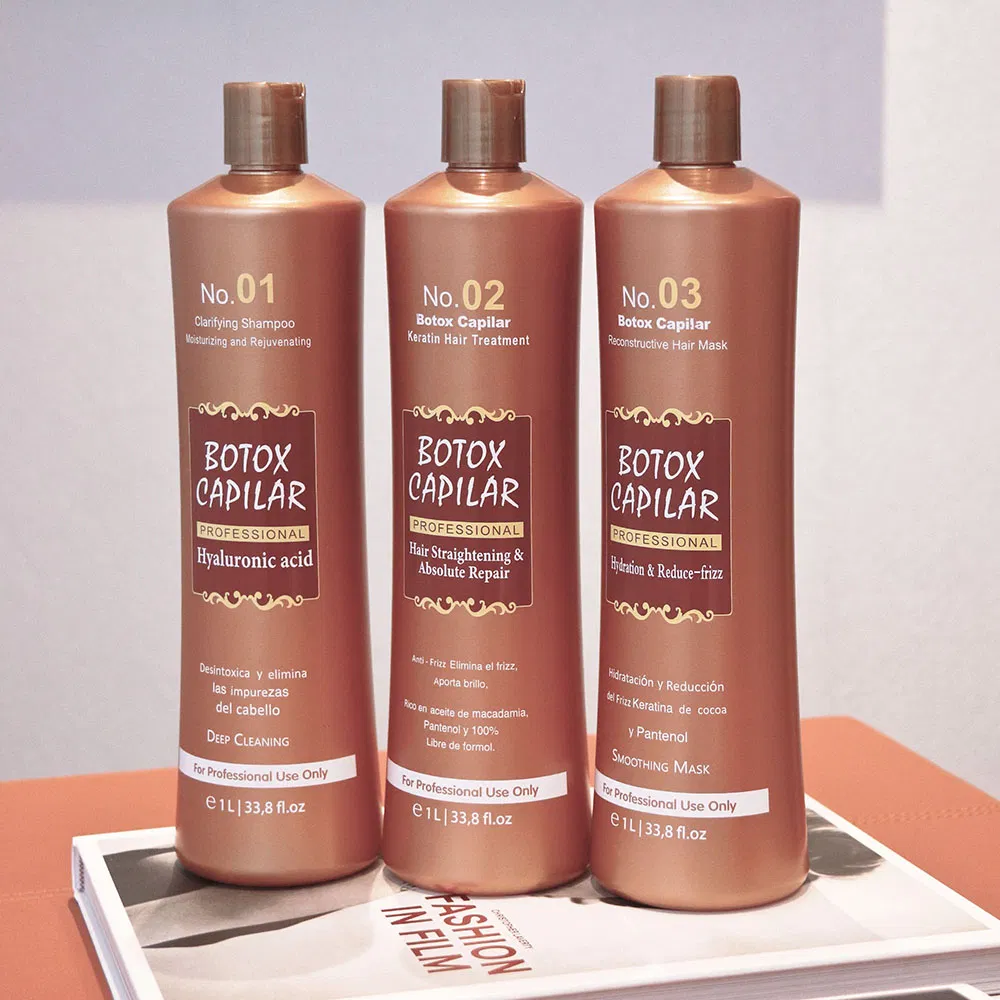 Wholesale Anti-Frizz Moisturizing Repairing Keratin Botox Capilar Hair Care Shampoo and Conditioner Hair Treatment Set
