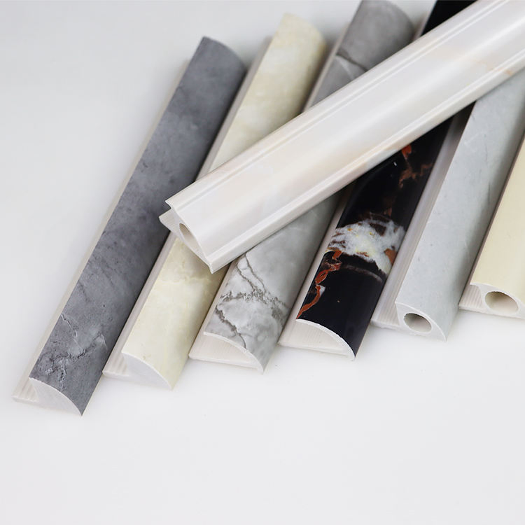 Wholesale Modern Design Stone Sculpture PVC Decorative Trim Tile Edge Trim Color Custom
