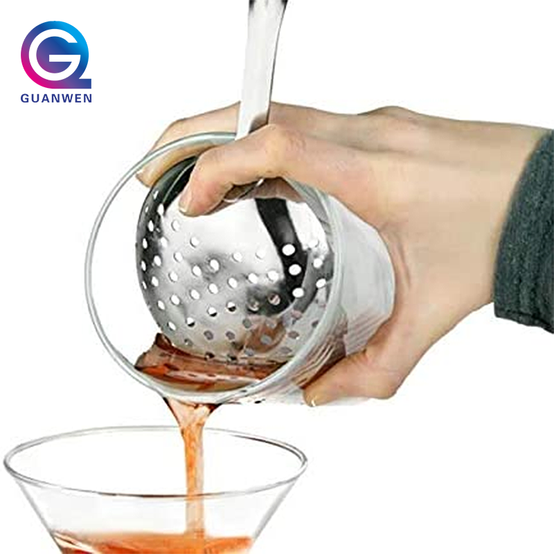 High Quality Bar Tools Stainless Steel Cocktail Strainer Ice Julep Strainer
