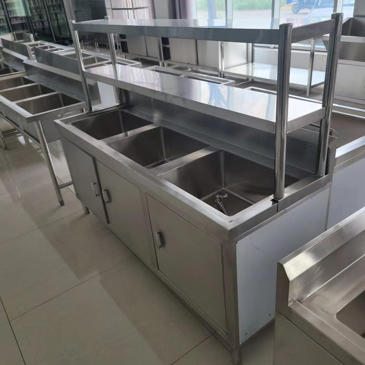 Commercial Kitchen Equipment Freestanding Stainless Steel Faucet Sink for Vegetable Wash Food