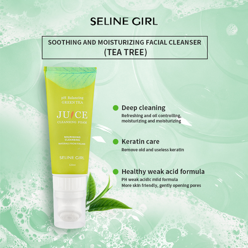 Seline Girl 120ml Green Tea Mint Cleansing Foam Face Cleanser