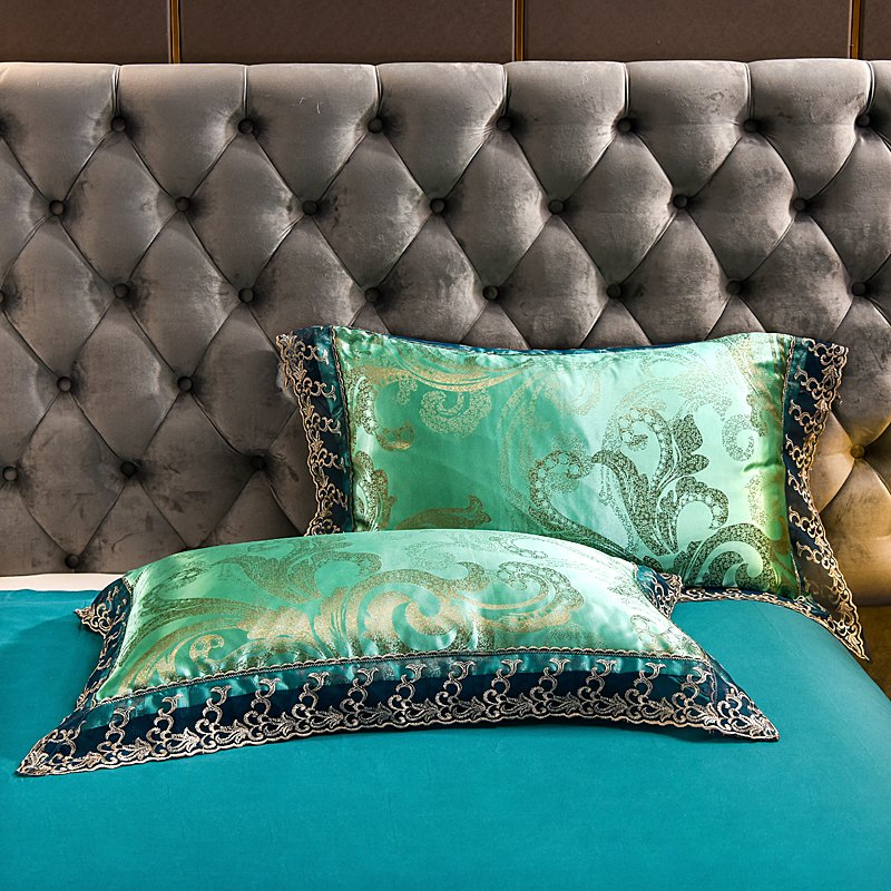 Home Textile Jacquard Comforter Twin-Size Satin Set 4 PCS Bedding Sets