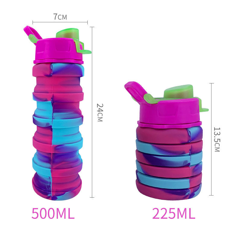 2025 New Outdoor Portable Folding Cup Sports Water Bottle