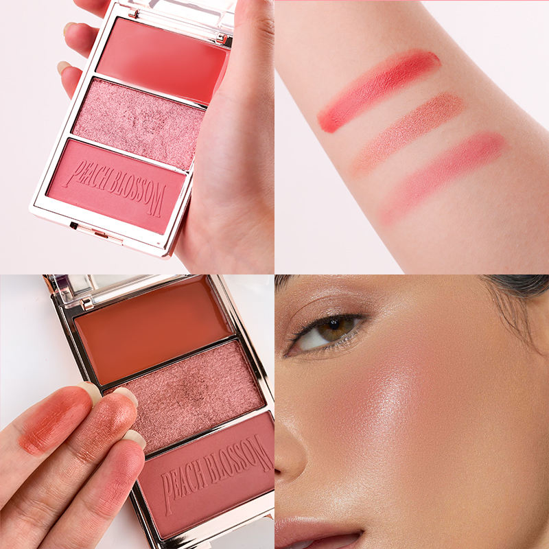 Ty Makeup Blushes Multi-Function Pigmented Blush Highlighter Contour Makeup Palette Private Label Vegan Blush Palette