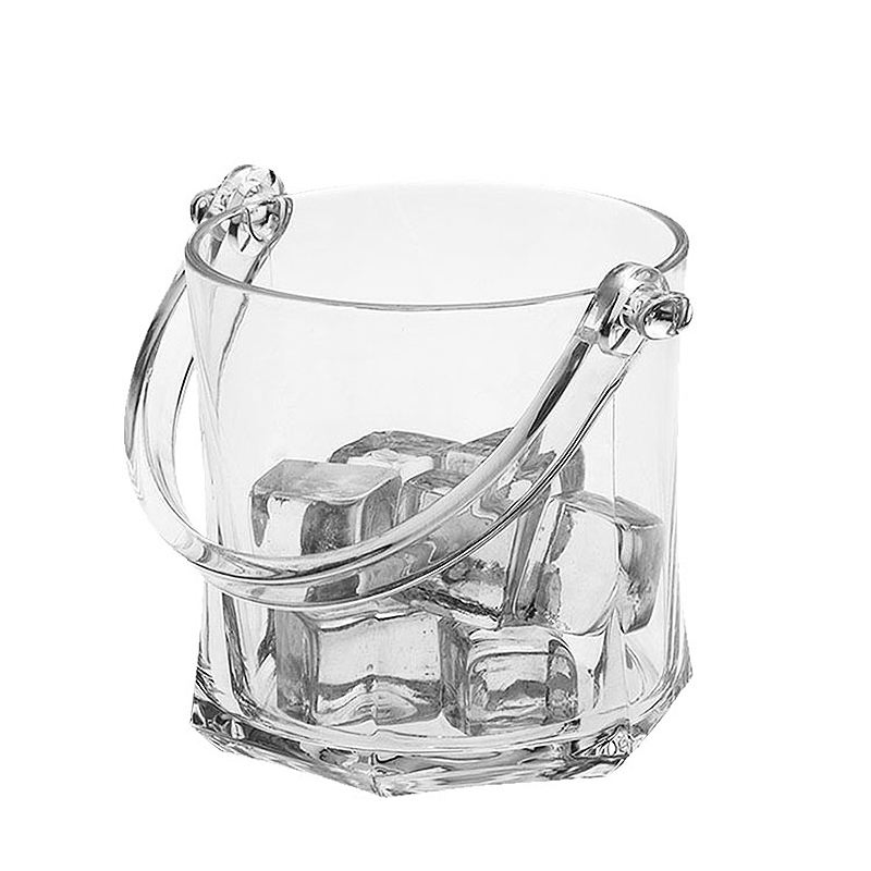 Custom 1200ml Bar Ice Buckets, Beverage Tubs Clear Plastic Ice Bucket