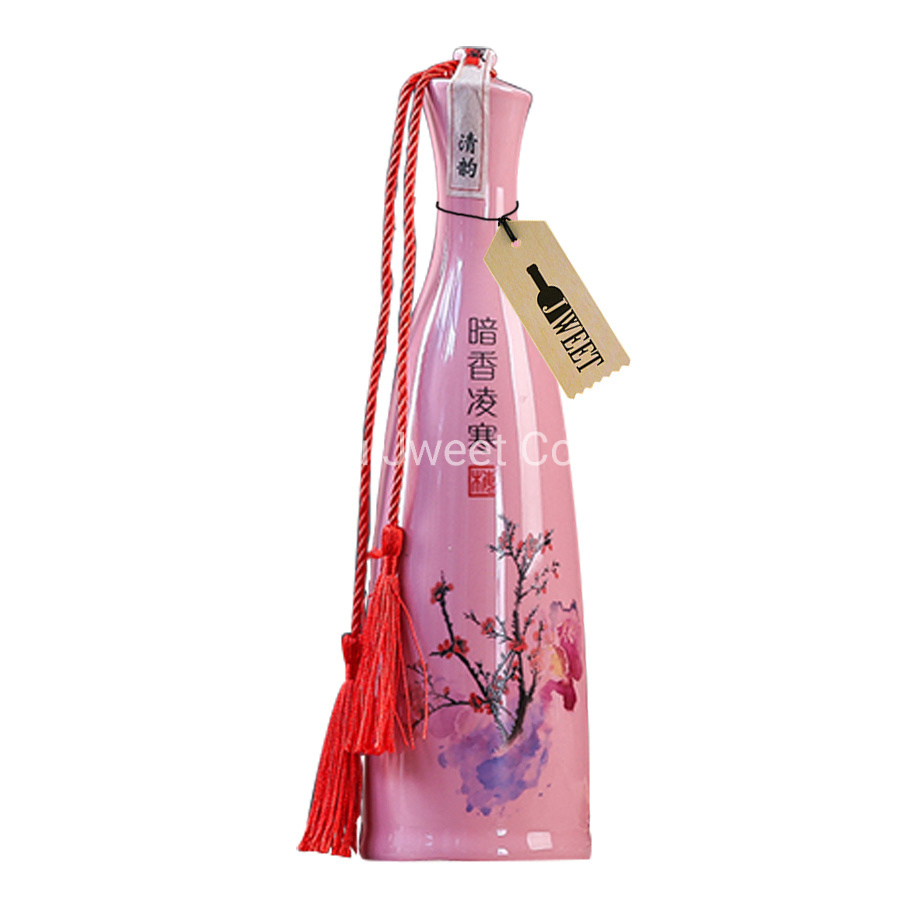 Custom 750ml Ceramic Olive Oil Bottle Wine Bottle