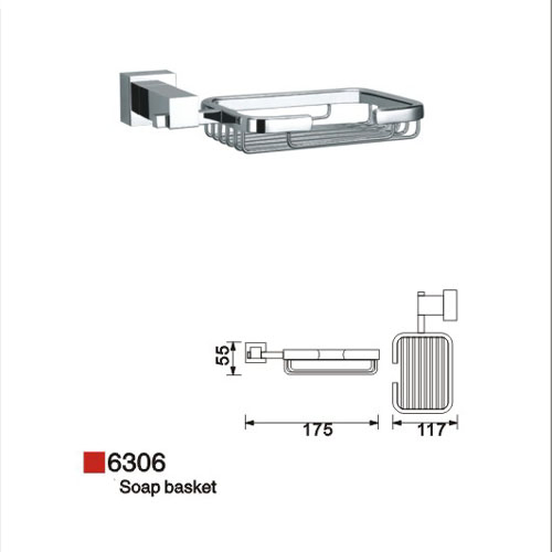 Настенная мыльница круглая хромированная 2406